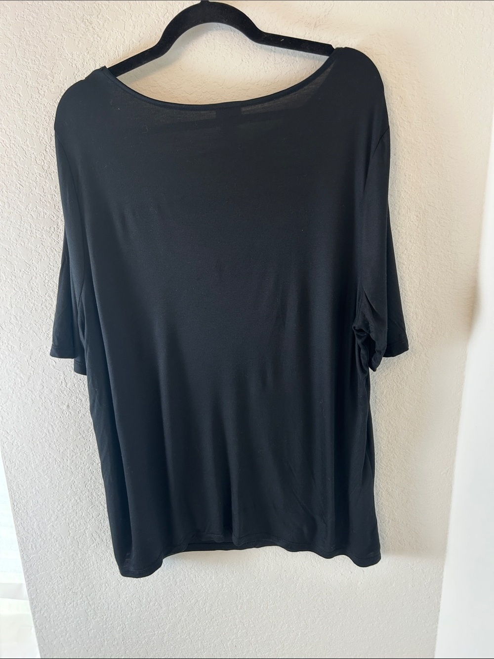 Chico's Black Short Sleeve Draped Top business casual conservative (4)XXL - Picture 5 of 5